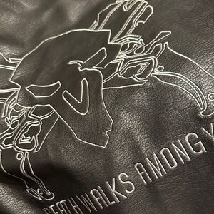 Overwatch Death Walks Among You Faux Leather Jacket Men's Size Small